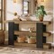 63" Entryway Console Table 3-Tier Sofa Table with Open Storage Shelves